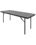 Bolero ABS Rectangular Folding Table Grey 6ft (Single) GC596