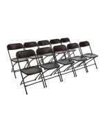 Bolero Polypropylene Folding Chairs Black (10 Pack) GD386