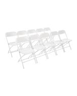 Bolero PP Folding Chairs White (10 Pack) GD387