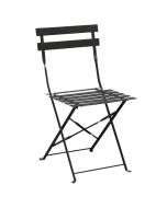 Bolero Pavement Style Steel Chairs Black (Pack of 2) GH553