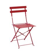 Bolero Pavement Style Steel Chairs Red (Pack of 2) GH555