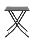 Bolero Square PE Wicker Folding Table Black 600mm GL302