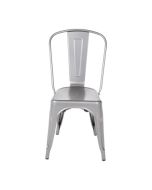 Bolero Bistro Steel Side Chairs Gun Metal Grey (4 Pack) GL329