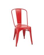 Bolero Bistro Steel Side Chair Red (4 Pack) GL330