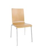 Bolero Square Back Sidechair Natural Finish (4 Pack) GR342