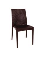 Bolero PP Rattan Bistro Side Chairs Brown (4 Pack) GR361