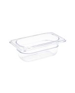 Vogue Polycarbonate 1/9 Gastronorm Container 65mm Clear