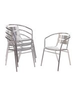 Bolero Aluminium Stacking Chairs (4 Pack) U419