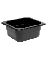 Vogue Polycarbonate 1/4 Gastronorm Container 150mm Black