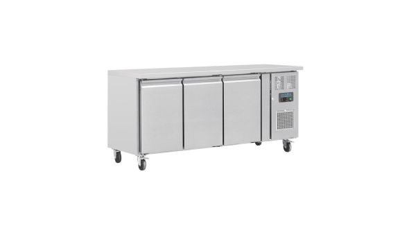 Polar U-Series Slimline Triple Door Counter Fridge 339Ltr