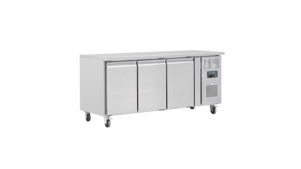Polar U-Series Triple Door Counter Fridge 417Ltr