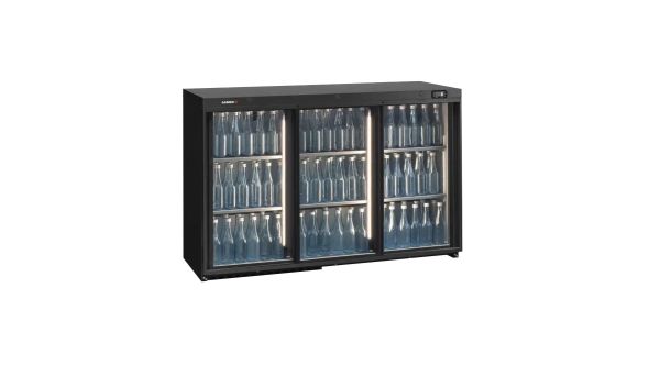 Gamko LG3-250GCS Maxiglass Low Height Sliding Glass Triple Door Bottle Cooler, 338 Litres