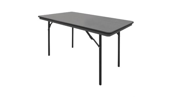 Bolero ABS Rectangular Folding Table Grey 4ft (Single) GC594