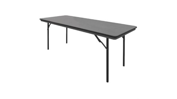 Bolero ABS Rectangular Folding Table Grey 6ft (Single) GC596