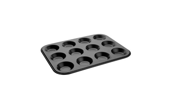 Vogue Carbon Steel Non-Stick Mini Muffin Tray 12 Cup