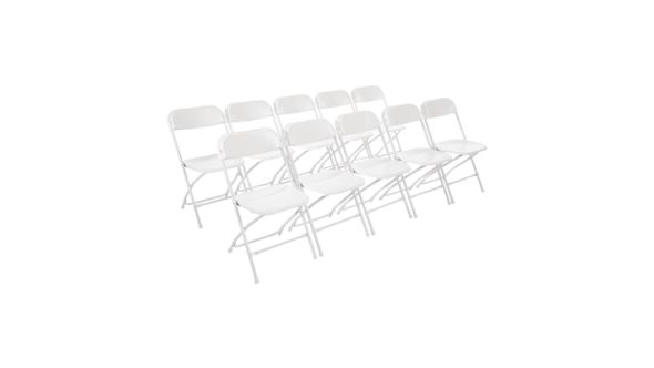 Bolero PP Folding Chairs White (10 Pack) GD387