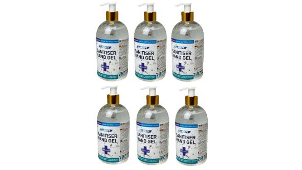 70% Alcohol Hand Sanitising Gel 500ml Pump Bottle Pack of 6