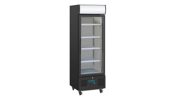 Polar G-Series Upright Display Fridge 218Ltr Black