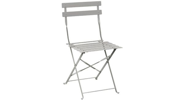 Bolero Pavement Style Steel Chairs Grey (Pack of 2) GH551