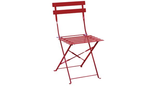 Bolero Pavement Style Steel Chairs Red (Pack of 2) GH555