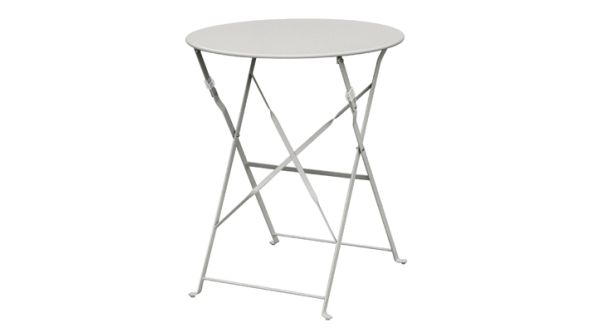 Bolero Perth Grey Pavement Style Steel Table Round 600mm GH556