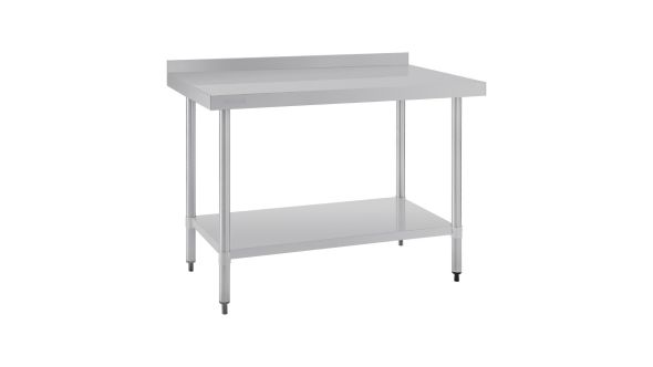 Vogue Stainless Steel Table with Upstand 1200mm