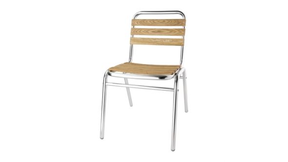 Bolero Aluminium & Ash Bistro Side Chairs (4 Pack) GK997