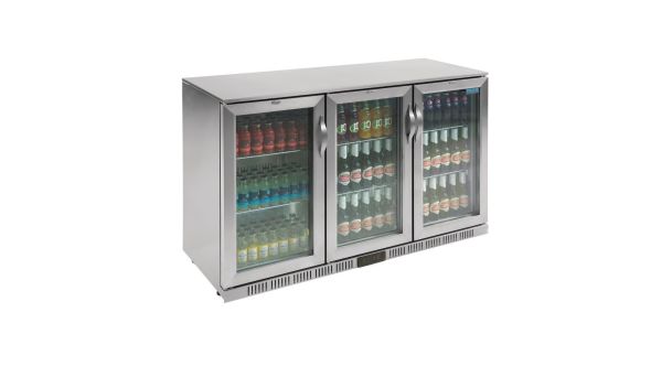 Polar G-Series Back Bar Cooler with Hinged Doors Stainless Steel 330Ltr