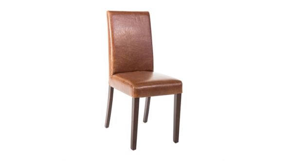 Bolero Faux Leather Dining Chair Antique Tan (2 Pack) GR368