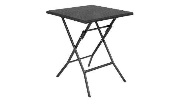 Bolero Square Folding Table Black 620mm GR772