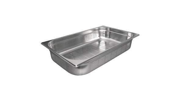 Vogue Stainless Steel Perforated 1/1 Gastronorm Tray 65mm