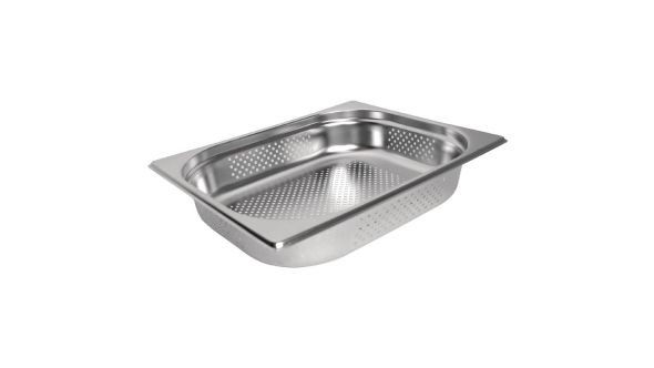 Vogue Stainless Steel Perforated 1/2 Gastronorm Tray 150mm