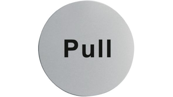 Stainless Steel Door Sign - Pull