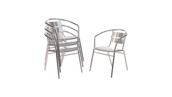 Bolero Aluminium Stacking Chairs (4 Pack) U419