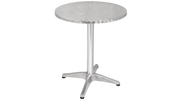 Bolero Round Bistro Table Stainless Steel 600mm U425