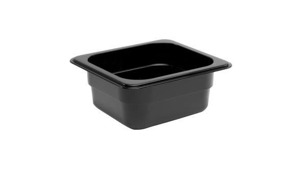 Vogue Polycarbonate 1/4 Gastronorm Container 150mm Black