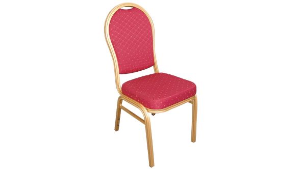 Bolero Arched Back Banquet Chairs Red & Gold (4 Pack) U525