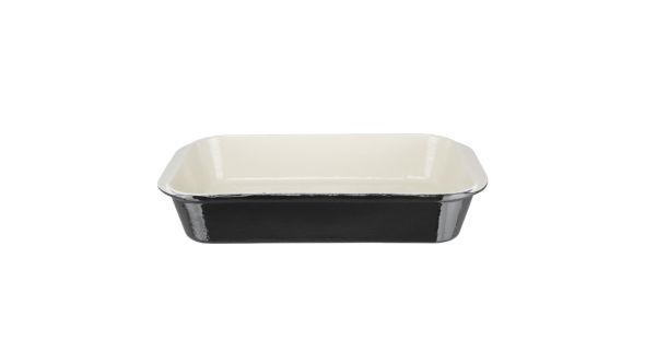 Vogue Black Cast Iron Roasting Dish Large